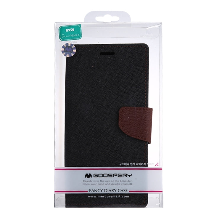 GOOSPERY FANCY DIARY for Galaxy Note 8 Cross Texture Horizontal Flip Leather Case with Card Slots & Wallet & Holder