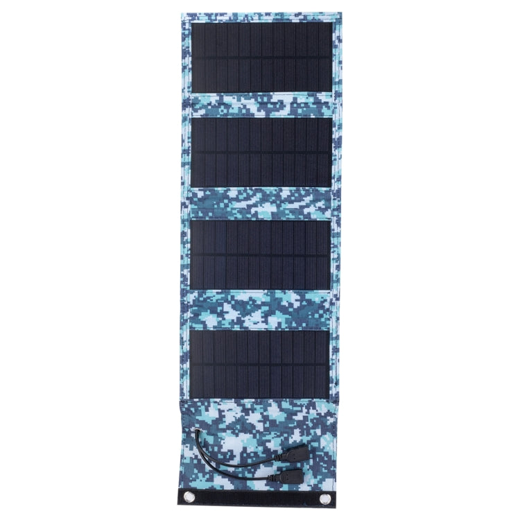 7W Monocrystalline Silicon Foldable Solar Panel Outdoor Charger with 5V Dual USB Ports