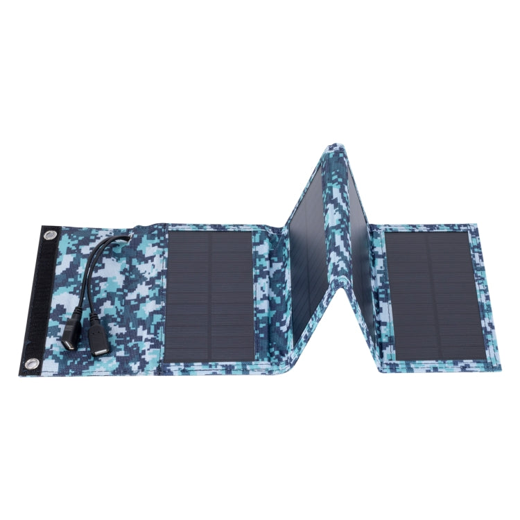 7W Monocrystalline Silicon Foldable Solar Panel Outdoor Charger with 5V Dual USB Ports