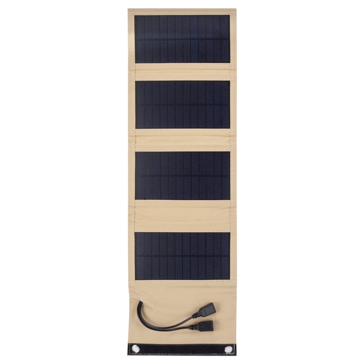 7W Monocrystalline Silicon Foldable Solar Panel Outdoor Charger with 5V Dual USB Ports