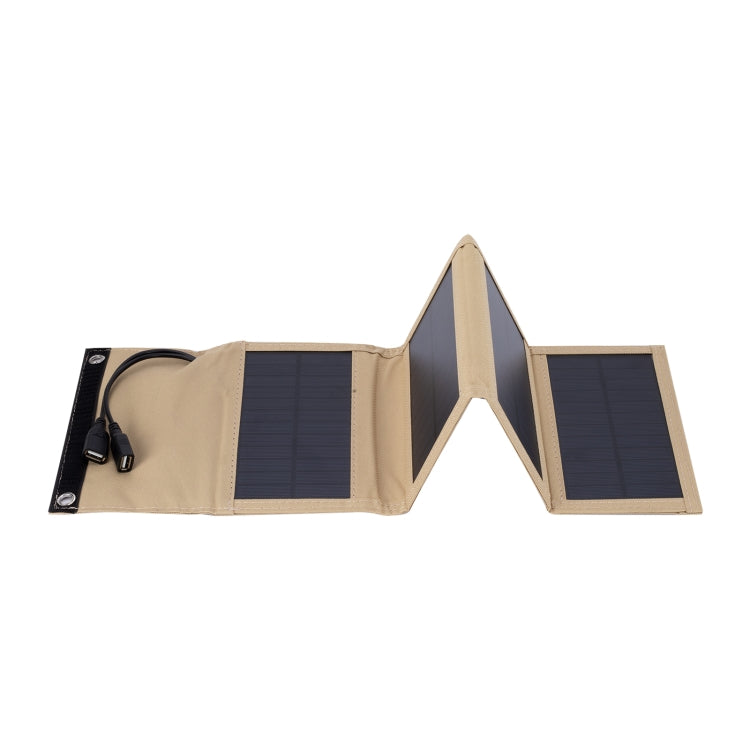 7W Monocrystalline Silicon Foldable Solar Panel Outdoor Charger with 5V Dual USB Ports
