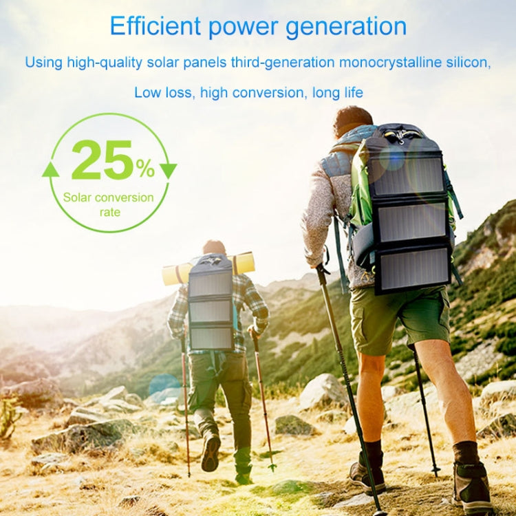 ALLPOWERS Solar Charger 5V 21W Built-in 6000mAh Battery Portable Solar Cells