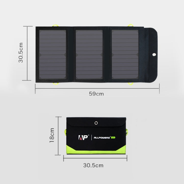 ALLPOWERS Solar Charger 5V 21W Built-in 6000mAh Battery Portable Solar Cells