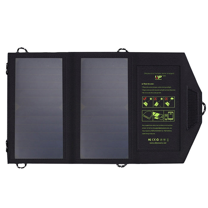 ALLPOWERS Solar Panel Charger Dual USB 5V2A Portable Solar Panel Phone Charger