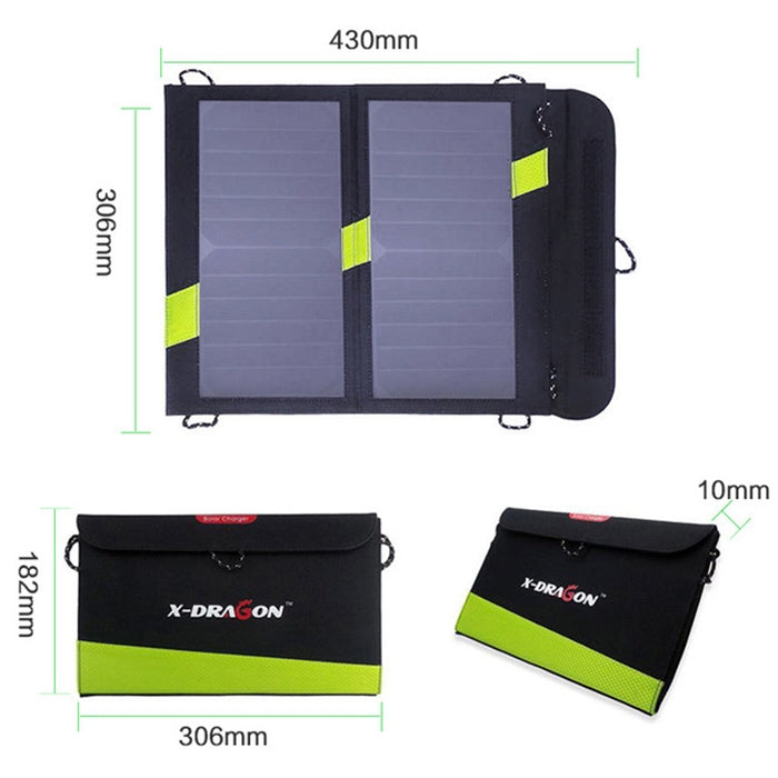 ALLPOWERS 14W 5V Solar Panels Fold Portable Solar Panel Charger Dual USB