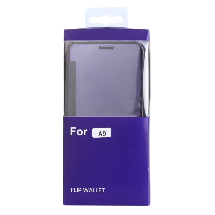 Electroplating Mirror Horizontal Flip Leather Case for Galaxy A9 (2016) / A900