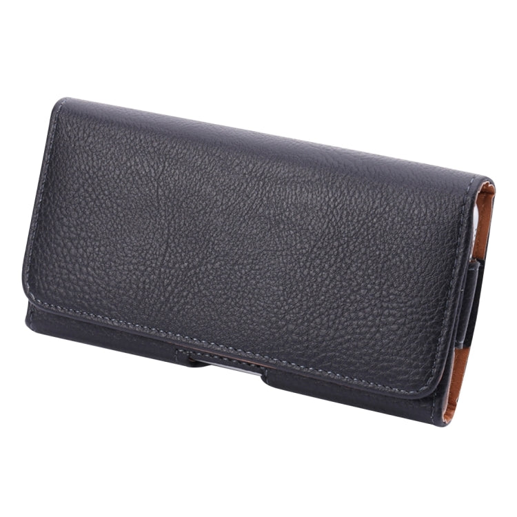 For Galaxy S7 Edge / G935 & S6 Edge / 925 Litchi Texture Vertical Flip Leather Case of Waist Bag with Back Splint (Black)