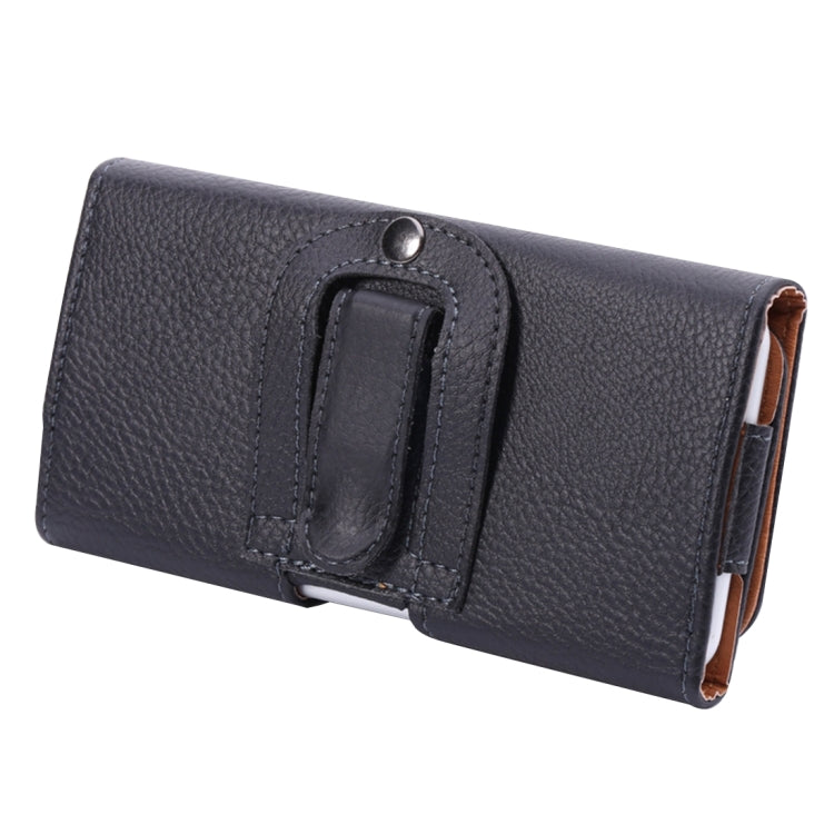For Galaxy S7 Edge / G935 & S6 Edge / 925 Litchi Texture Vertical Flip Leather Case of Waist Bag with Back Splint (Black)