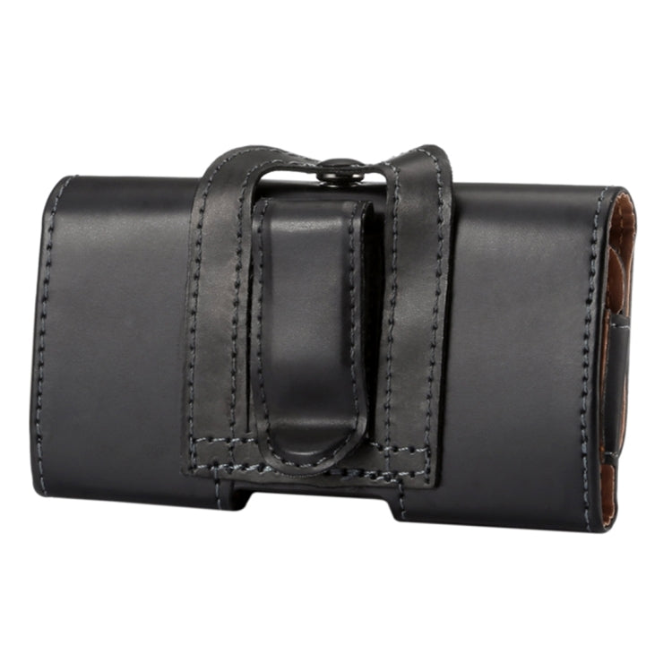 For Galaxy S7 Edge / G935 & S6 / Edge G925 Polished Surface Texture Vertical Flip Leather Case of Waist Bag with Square Head Back Splint (Black)