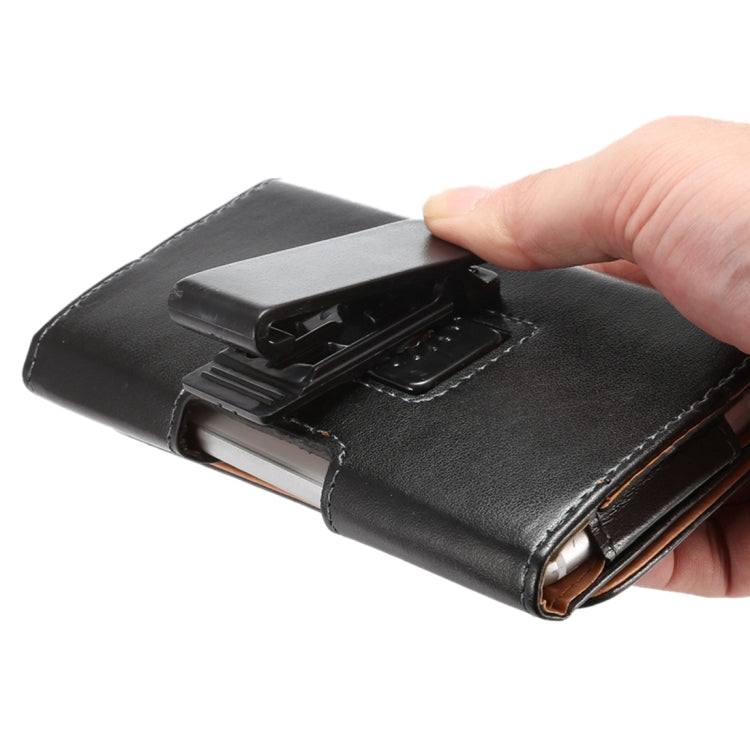 For Galaxy S7 Edge / G935 & S6 Edge / G925 Lambskin Texture Vertical Flip Leather Case of Waist Bag with Rotatable Back Splint (Black)