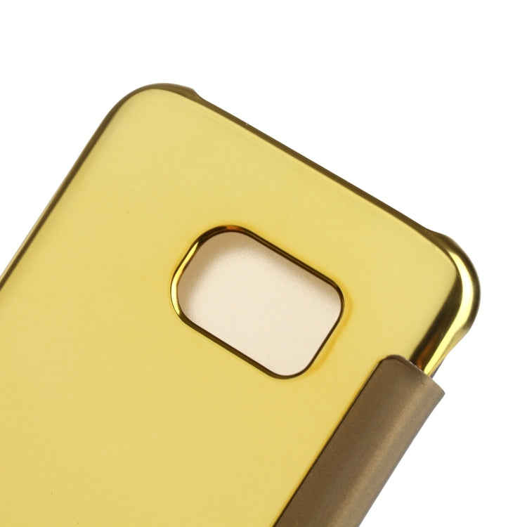 For Galaxy S7 Edge / G935 Electroplating Mirror Horizontal Flip PC + PU Leather Case