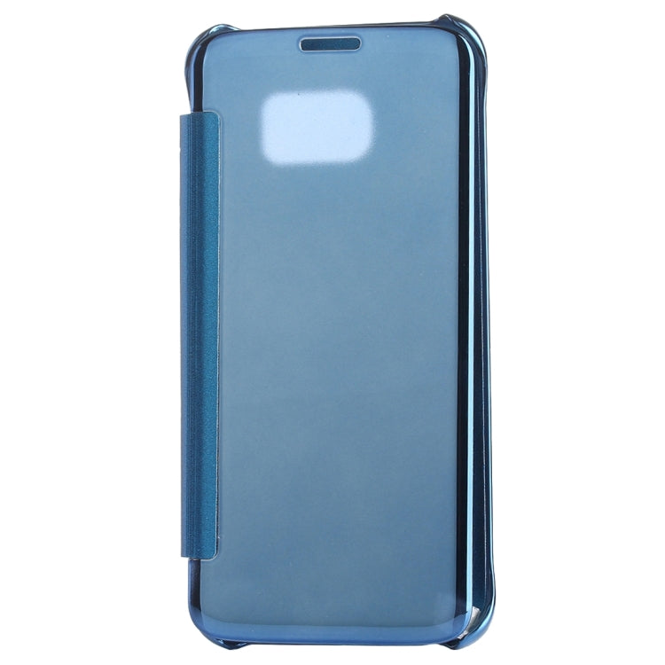 For Galaxy S7 Edge / G935 Electroplating Mirror Horizontal Flip PC + PU Leather Case