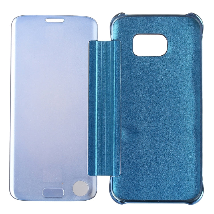 For Galaxy S7 Edge / G935 Electroplating Mirror Horizontal Flip PC + PU Leather Case