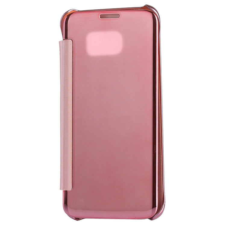 For Galaxy S7 Edge / G935 Electroplating Mirror Horizontal Flip PC + PU Leather Case