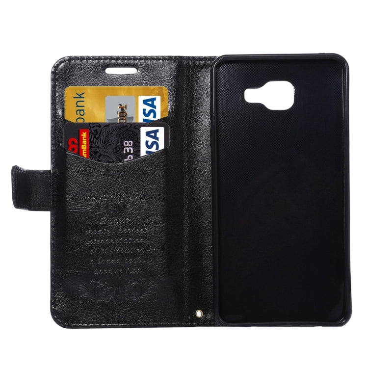 For Galaxy A3(2016) / A310 Lambskin Texture Printing Horizontal Flip Leather Case with Holder & Card Slots & Lanyard
