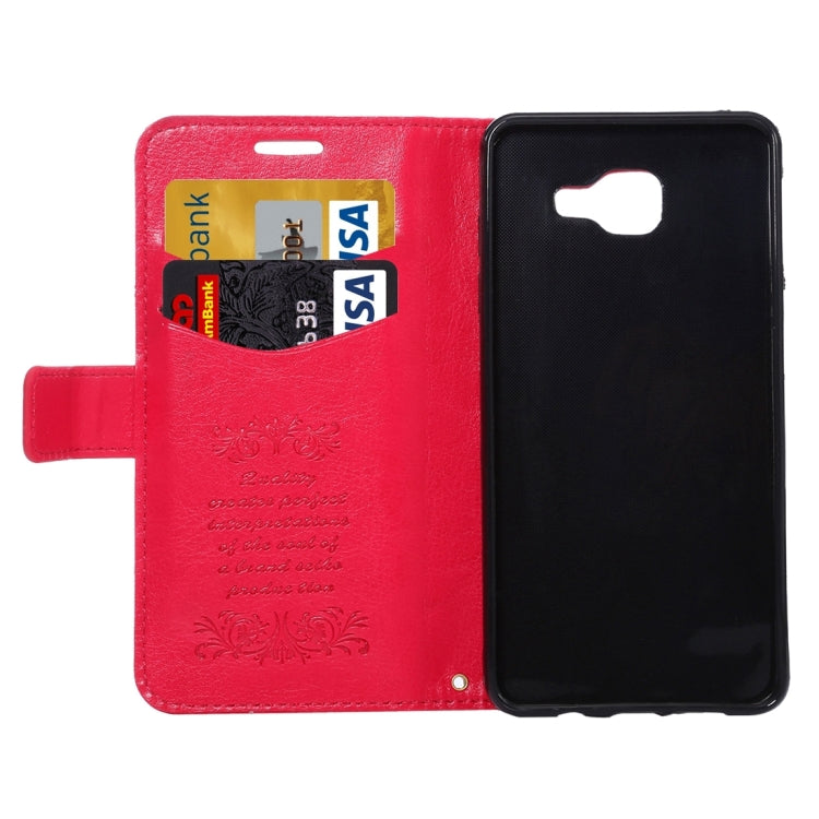 For Galaxy A3(2016) / A310 Lambskin Texture Printing Horizontal Flip Leather Case with Holder & Card Slots & Lanyard