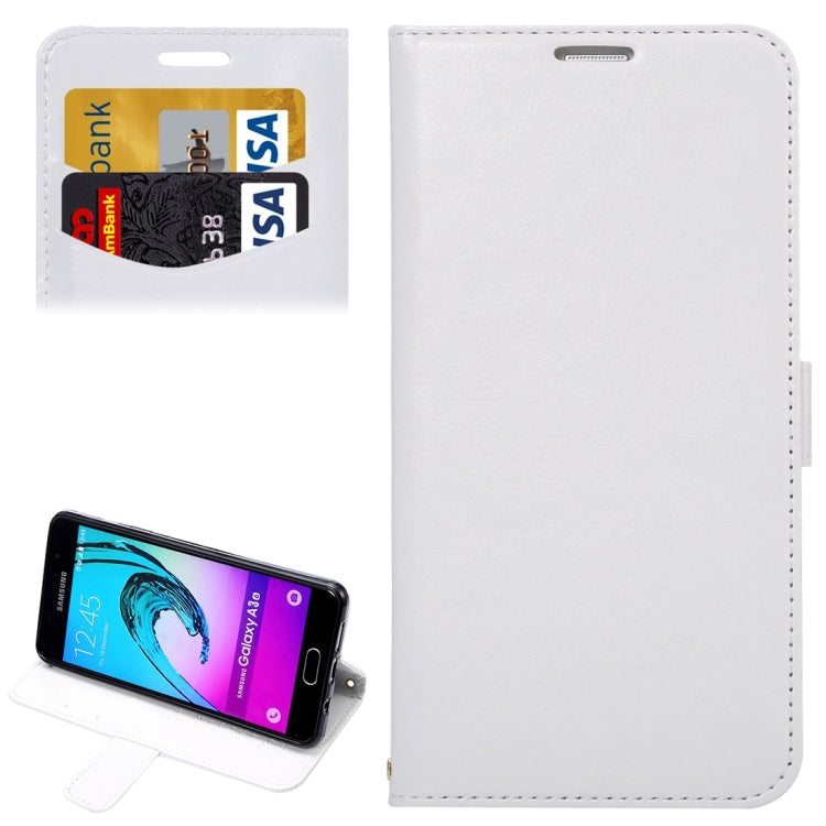 For Galaxy A3(2016) / A310 Lambskin Texture Printing Horizontal Flip Leather Case with Holder & Card Slots & Lanyard