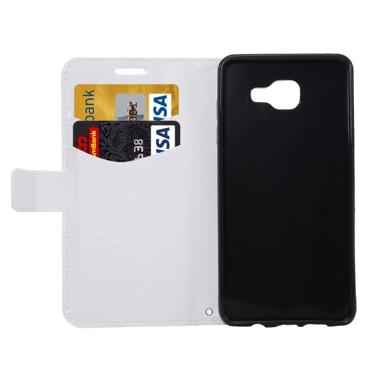 For Galaxy A3(2016) / A310 Lambskin Texture Printing Horizontal Flip Leather Case with Holder & Card Slots & Lanyard