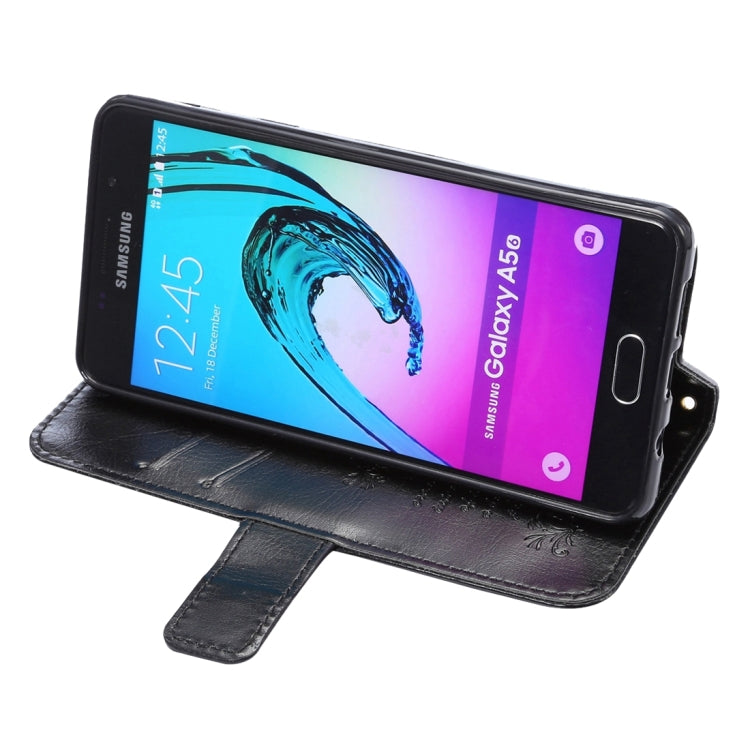 For Galaxy A5(2016) / A510 Lambskin Texture Printing Horizontal Flip Leather Case with Holder & Card Slots & Lanyard