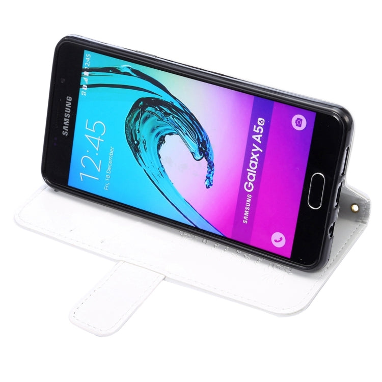 For Galaxy A5(2016) / A510 Lambskin Texture Printing Horizontal Flip Leather Case with Holder & Card Slots & Lanyard