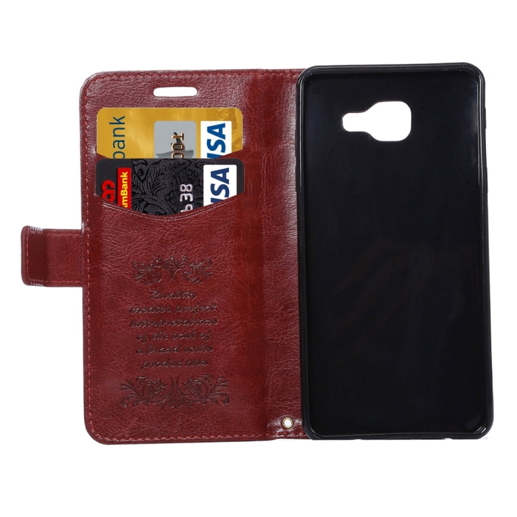 For Galaxy A5(2016) / A510 Lambskin Texture Printing Horizontal Flip Leather Case with Holder & Card Slots & Lanyard