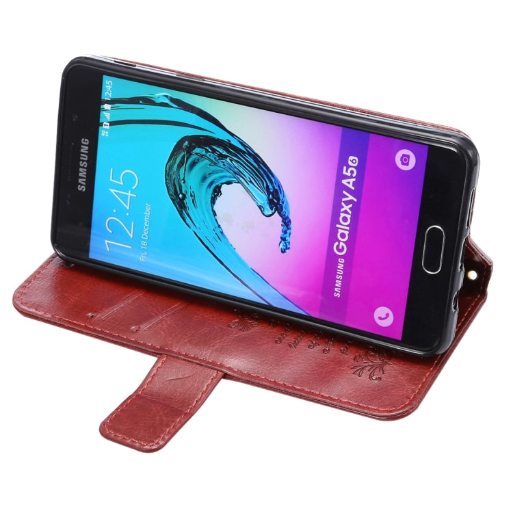 For Galaxy A5(2016) / A510 Lambskin Texture Printing Horizontal Flip Leather Case with Holder & Card Slots & Lanyard