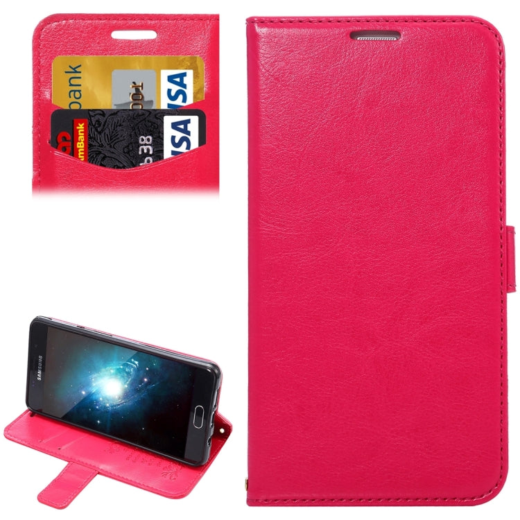 For Galaxy A7(2016) / A710 Lambskin Texture Printing Horizontal Flip Leather Case with Holder & Card Slots & Lanyard