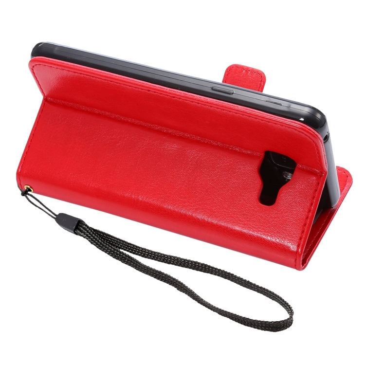 For Galaxy A7(2016) / A710 Lambskin Texture Printing Horizontal Flip Leather Case with Holder & Card Slots & Lanyard