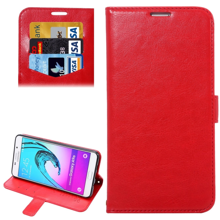 For Galaxy A9(2016) / A900 Lambskin Texture Printing Horizontal Flip Leather Case with Holder & Card Slots & Lanyard