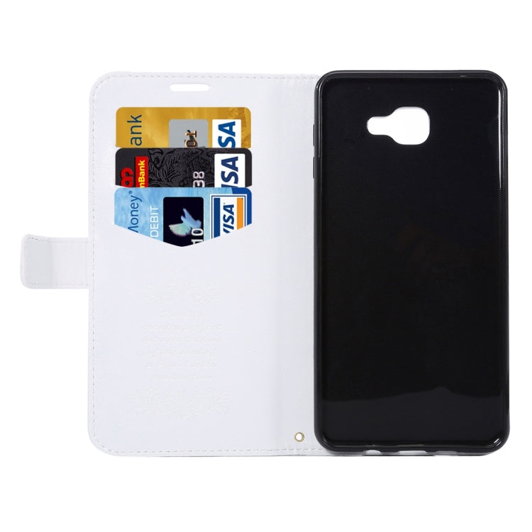 For Galaxy A9(2016) / A900 Lambskin Texture Printing Horizontal Flip Leather Case with Holder & Card Slots & Lanyard