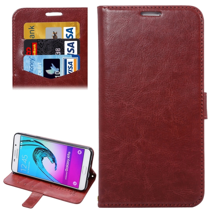 For Galaxy A9(2016) / A900 Lambskin Texture Printing Horizontal Flip Leather Case with Holder & Card Slots & Lanyard