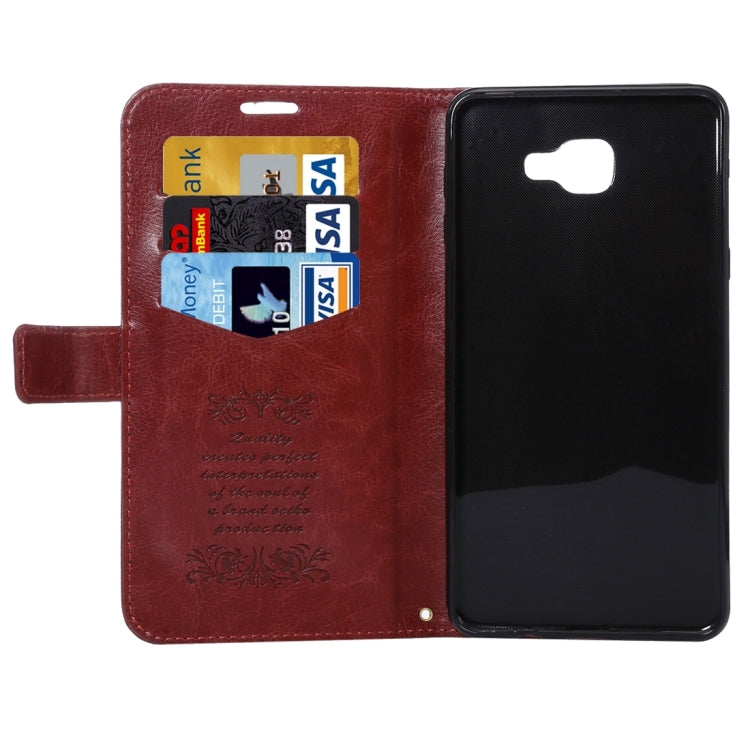 For Galaxy A9(2016) / A900 Lambskin Texture Printing Horizontal Flip Leather Case with Holder & Card Slots & Lanyard