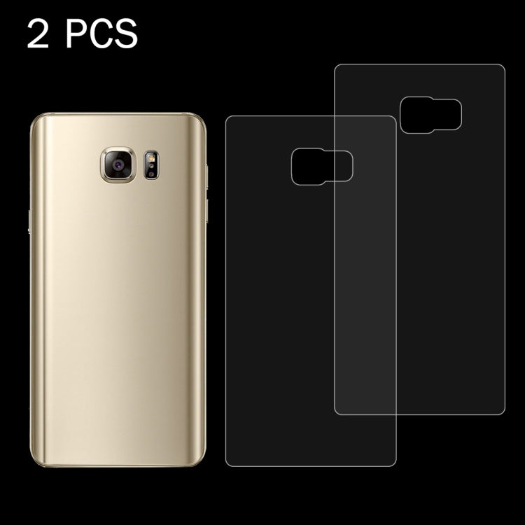 2 PCS 0.26mm 9H Surface Hardness 2.5D Explosion-proof Back Tempered Glass Film for Galaxy Note 5 / N920