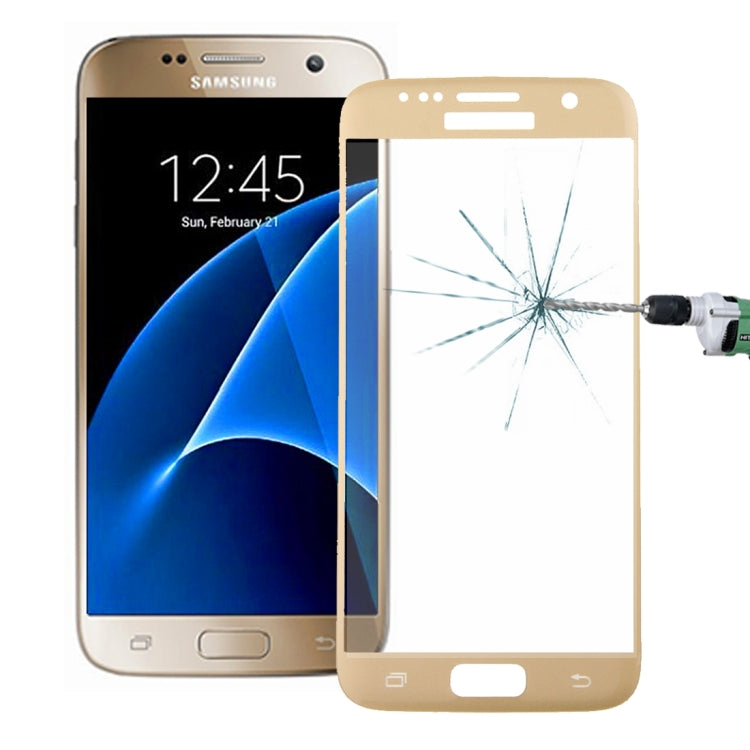 For Galaxy S7 / G930 0.26mm 9H Surface Hardness 3D Explosion-proof Colorized Silk-screen Tempered Glass Full Screen Film