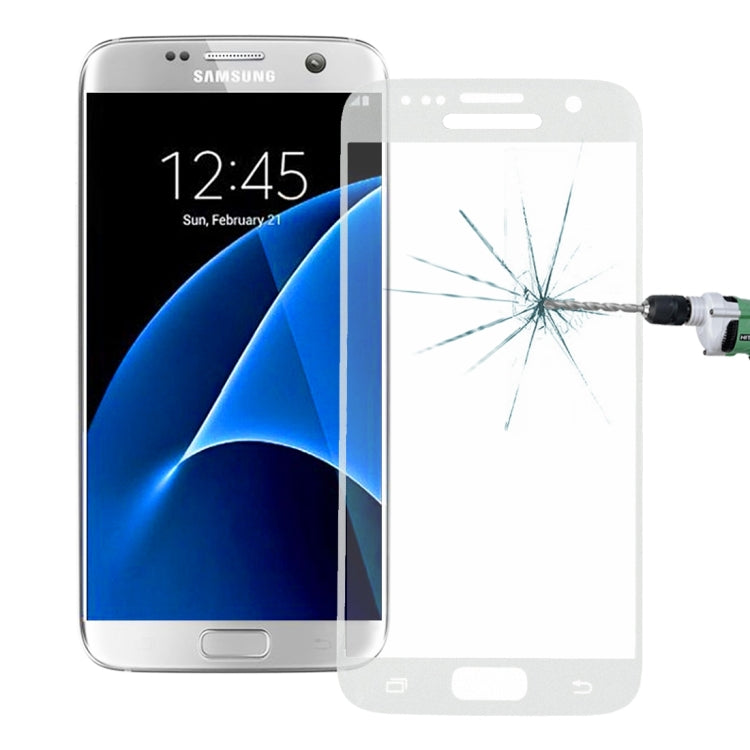 For Galaxy S7 / G930 0.26mm 9H Surface Hardness 3D Explosion-proof Colorized Silk-screen Tempered Glass Full Screen Film