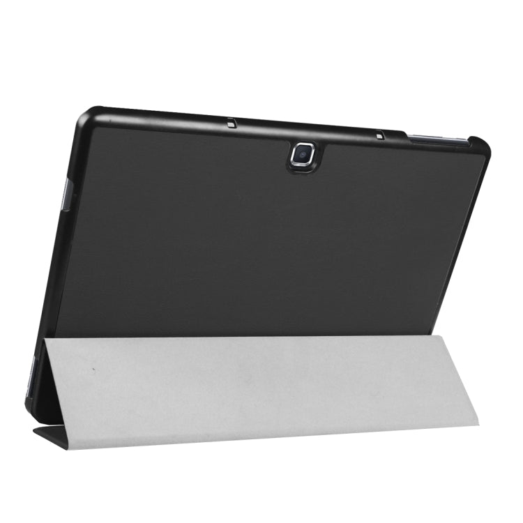 3-folding Custer Texture Horizontal Flip Leather Case with Holder for Galaxy TabPro S