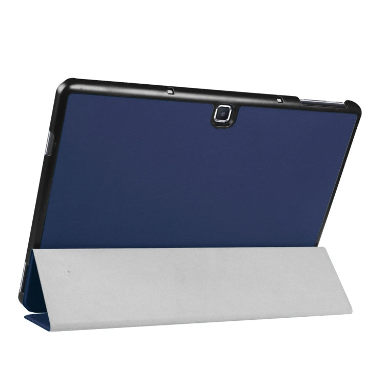 3-folding Custer Texture Horizontal Flip Leather Case with Holder for Galaxy TabPro S