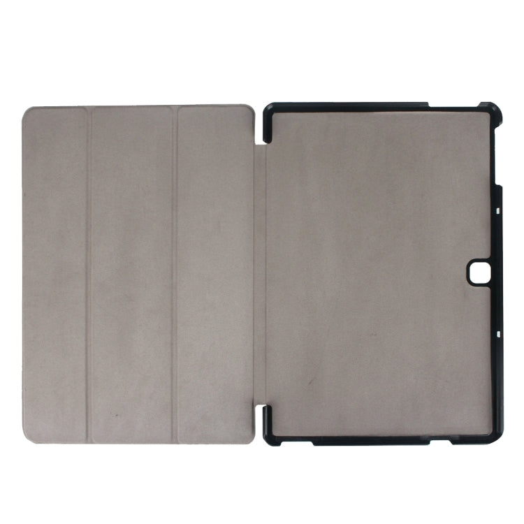 3-folding Custer Texture Horizontal Flip Leather Case with Holder for Galaxy TabPro S