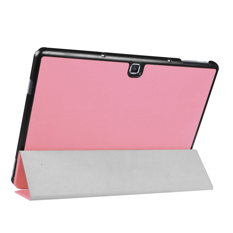 3-folding Custer Texture Horizontal Flip Leather Case with Holder for Galaxy TabPro S