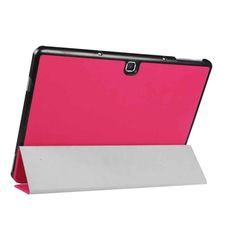 3-folding Custer Texture Horizontal Flip Leather Case with Holder for Galaxy TabPro S