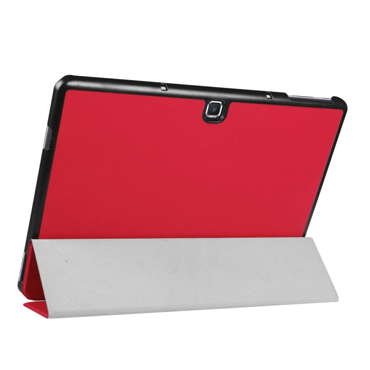 3-folding Custer Texture Horizontal Flip Leather Case with Holder for Galaxy TabPro S