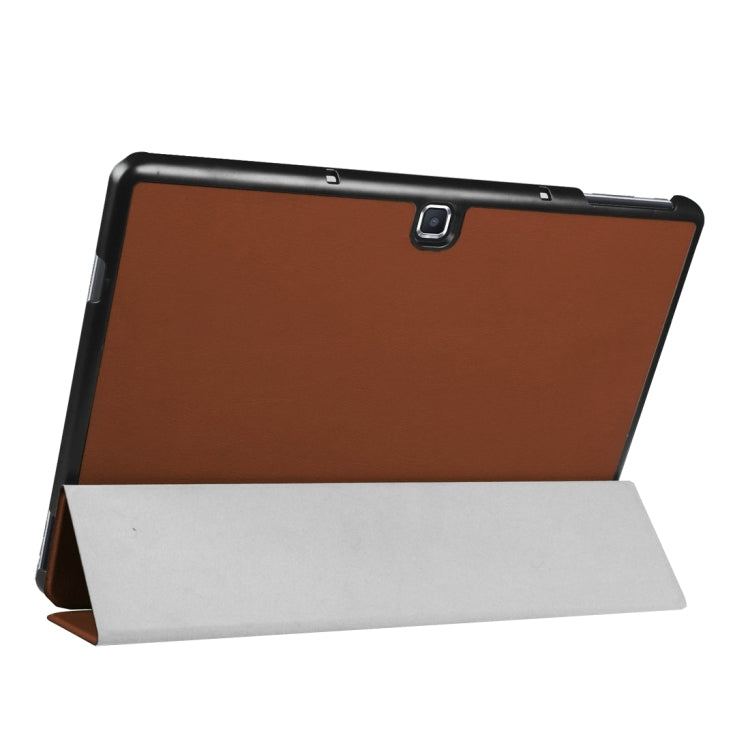 3-folding Custer Texture Horizontal Flip Leather Case with Holder for Galaxy TabPro S