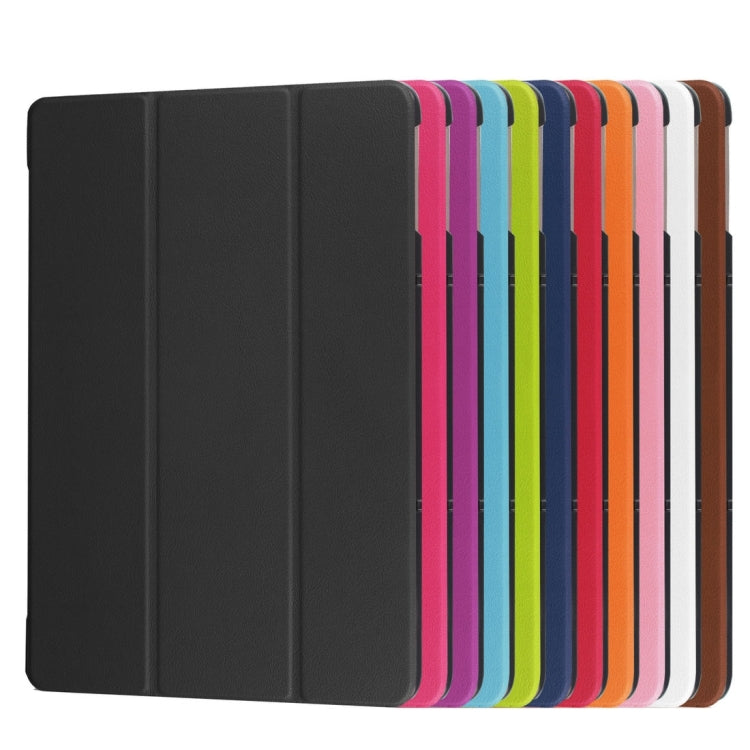 3-folding Custer Texture Horizontal Flip Leather Case with Holder for Galaxy TabPro S