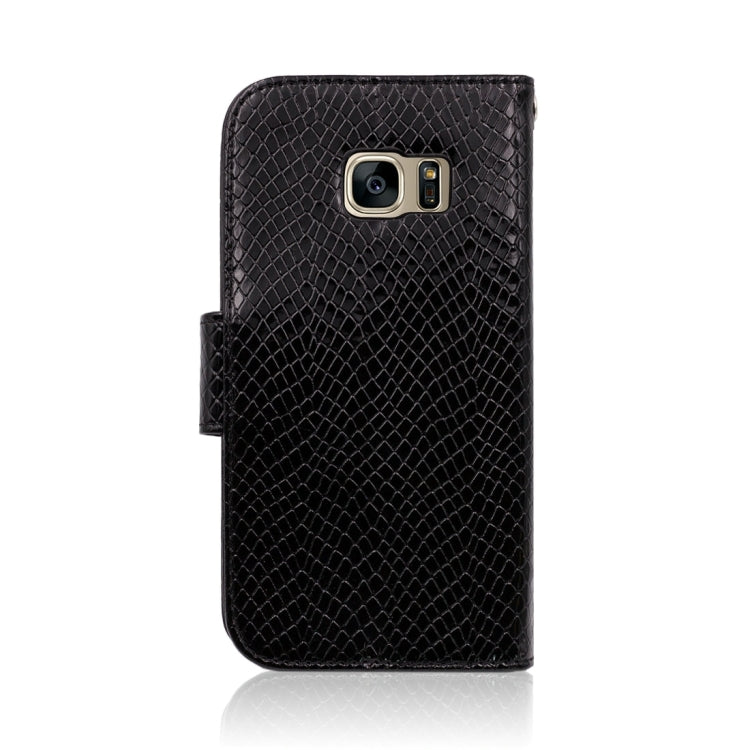 For Galaxy S7 / G930 Snakeskin Texture Horizontal Flip Leather Case with Wallet & Holder & Card Slots