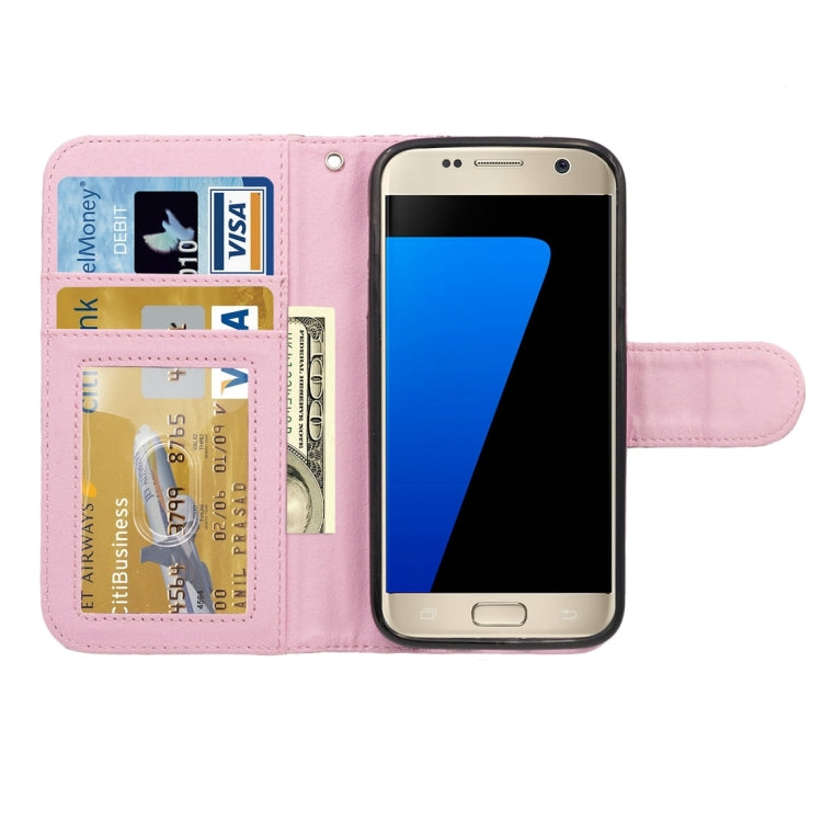 For Galaxy S7 / G930 Snakeskin Texture Horizontal Flip Leather Case with Wallet & Holder & Card Slots