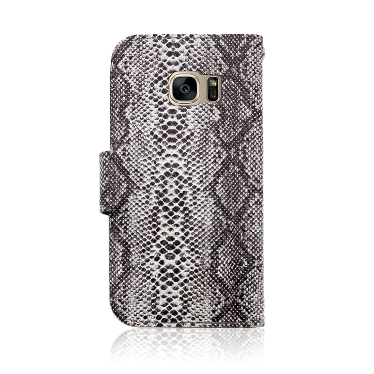 For Galaxy S7 / G930 Snakeskin Texture Horizontal Flip Leather Case with Wallet & Holder & Card Slots