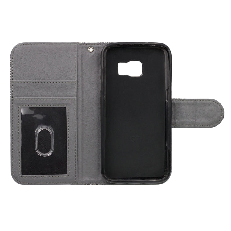 For Galaxy S7 / G930 Snakeskin Texture Horizontal Flip Leather Case with Wallet & Holder & Card Slots