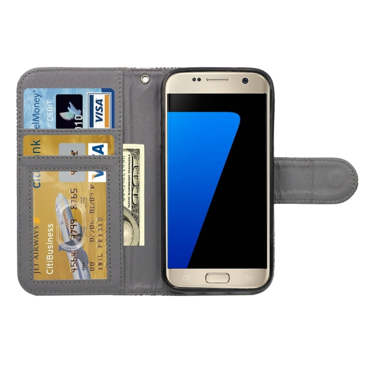 For Galaxy S7 / G930 Snakeskin Texture Horizontal Flip Leather Case with Wallet & Holder & Card Slots