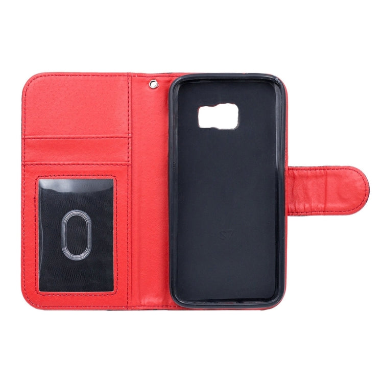 For Galaxy S7 / G930 Snakeskin Texture Horizontal Flip Leather Case with Wallet & Holder & Card Slots