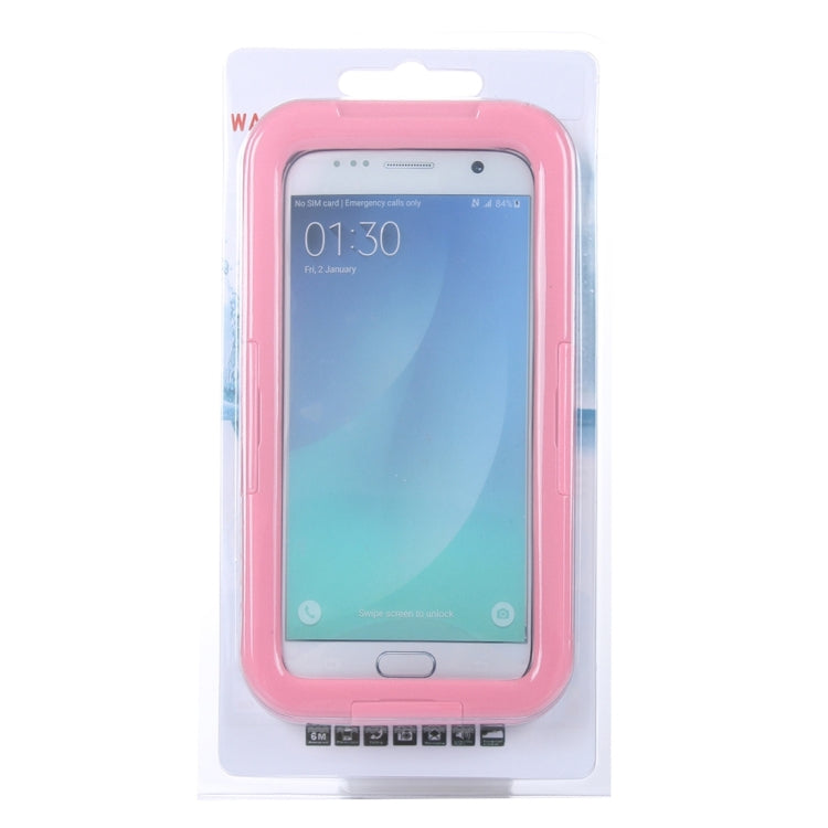 For Galaxy S7 / G930 IPX8 Plastic + Silicone Transparent Waterproof Protective Case with Lanyard